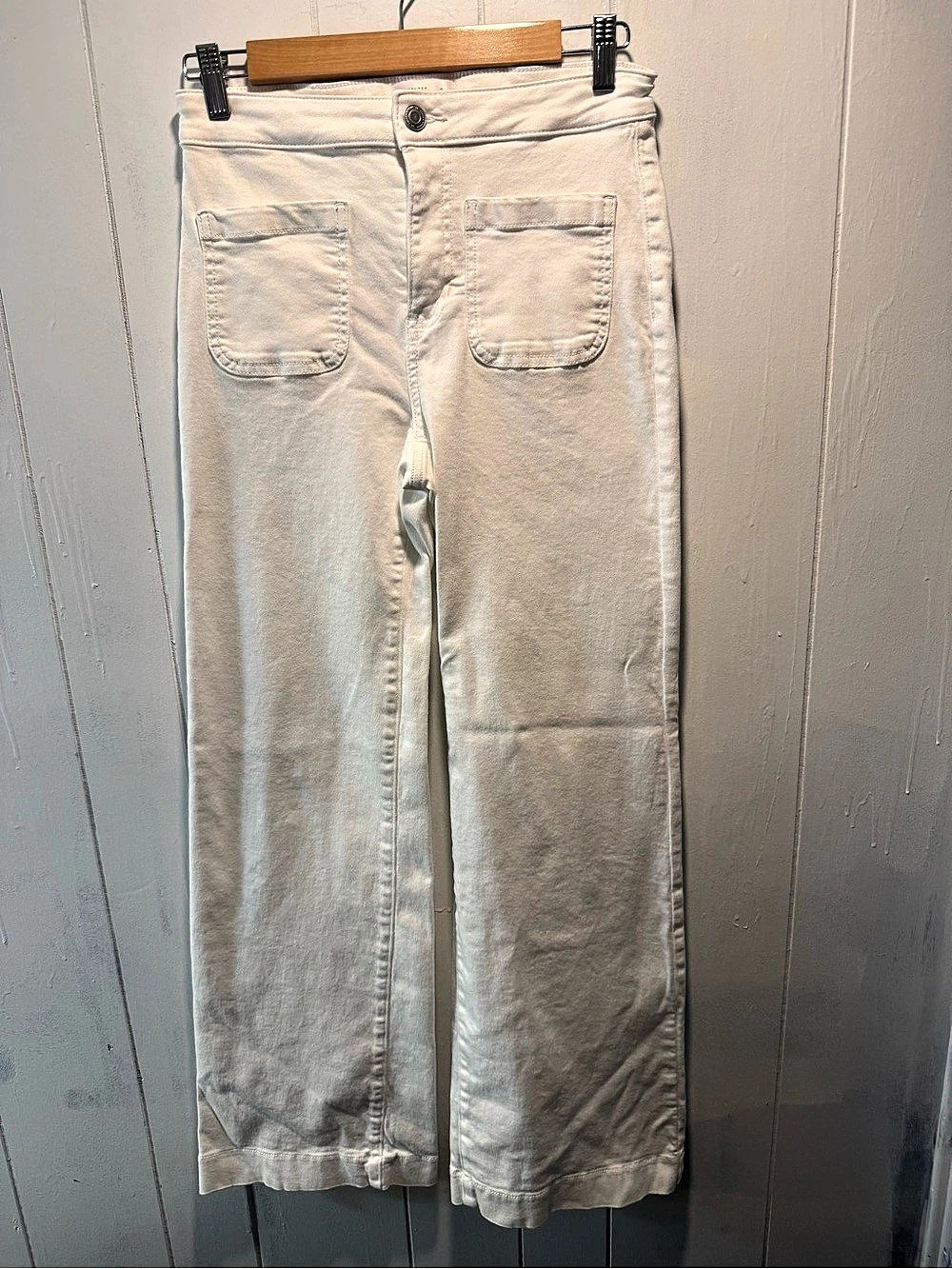 Lauren Conrad Wide Leg Super High Rise Jeans in White Size 2 Like New